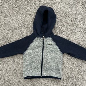 LL Bean Infant/Toddler sweater fleece jacket 6-12m